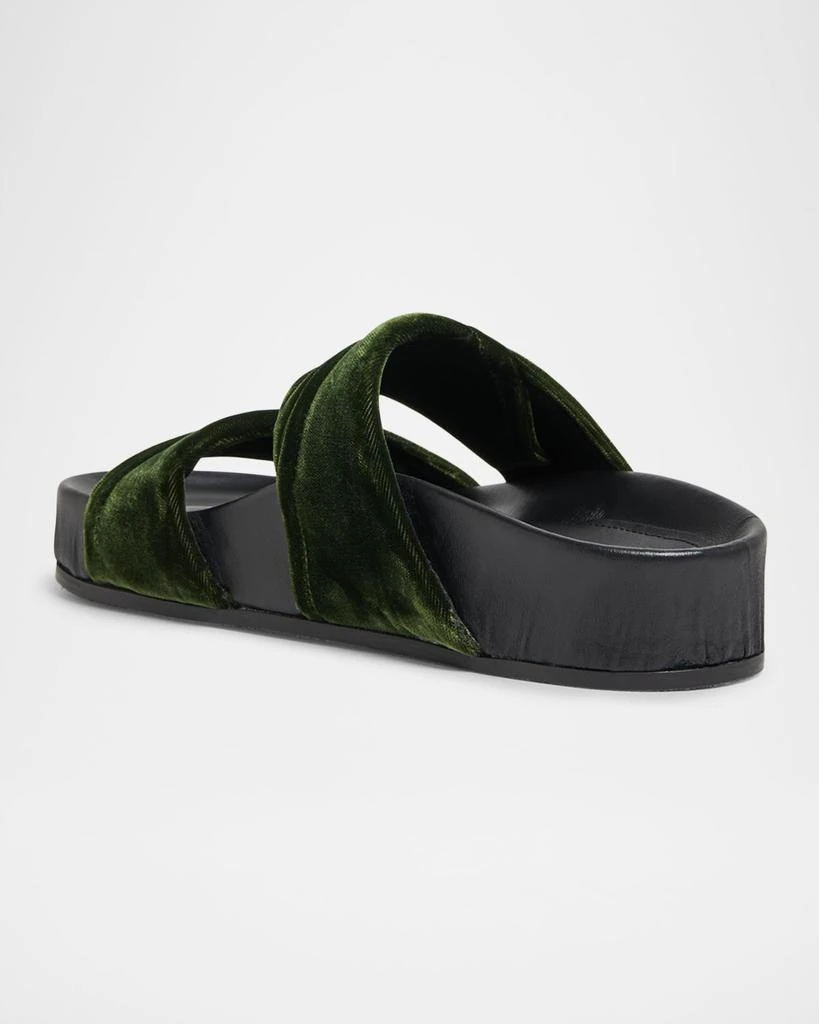 Dries Van Noten Velvet Platform Slide Sandals 2