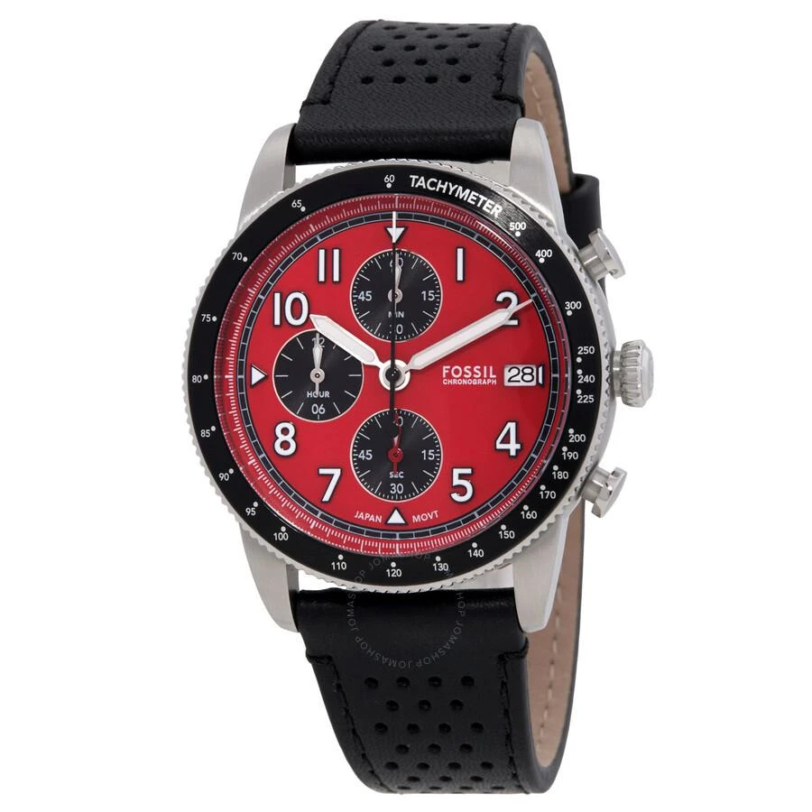 Fossil Sport Tourer Chronograph Quartz Red Dial Men's Watch FS6086 1