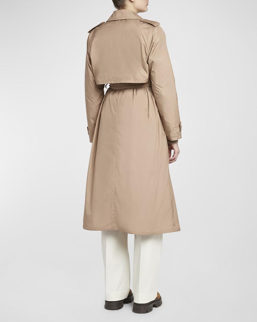 【関税&送料込み】Moncler 'Barbetane' Beige Polyester Tren Moncler Barbentane Lightly Padded Trench Coat - Coats - Free