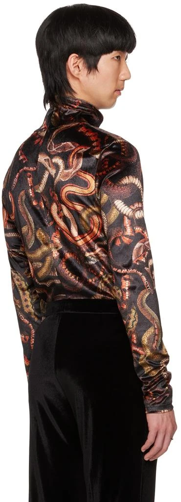 LU'U DAN Black Snake Print Turtleneck 3