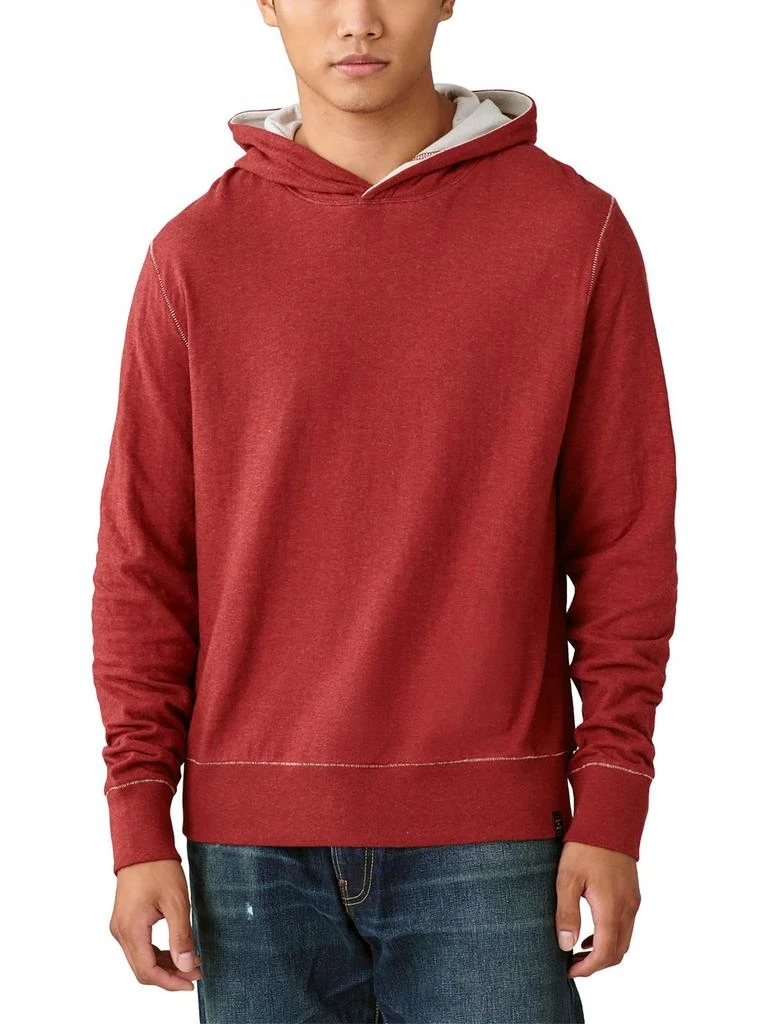 Lucky Brand Mens Ribbed Pullover Hoodie 1