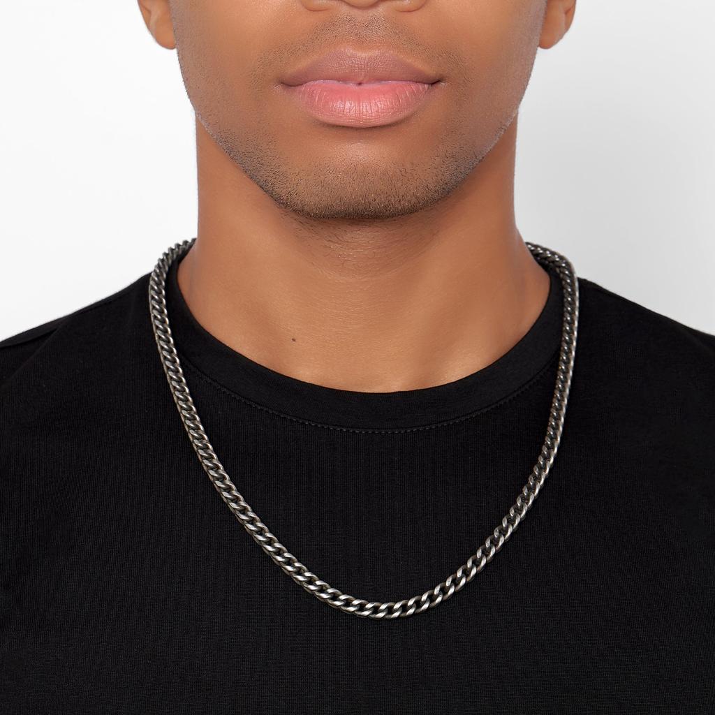 ADORNIA Tarnish Resistant Silver Plated Franco Chain Necklace