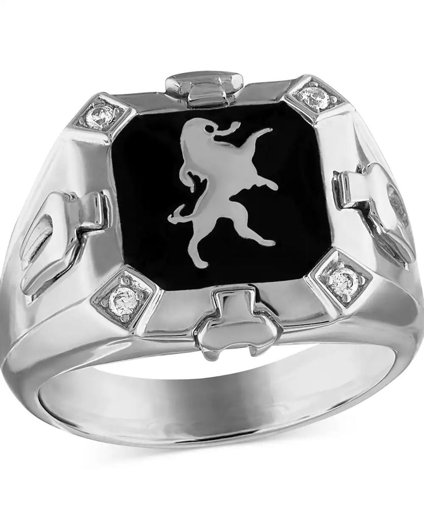 Bulova Men's Crest of Bohemia Diamond (1/20 ct. t.w.) Ring in Sterling Silver