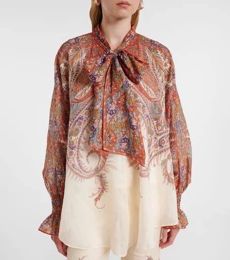 Zimmermann Rhiannon bow-detail paisley blouse 6