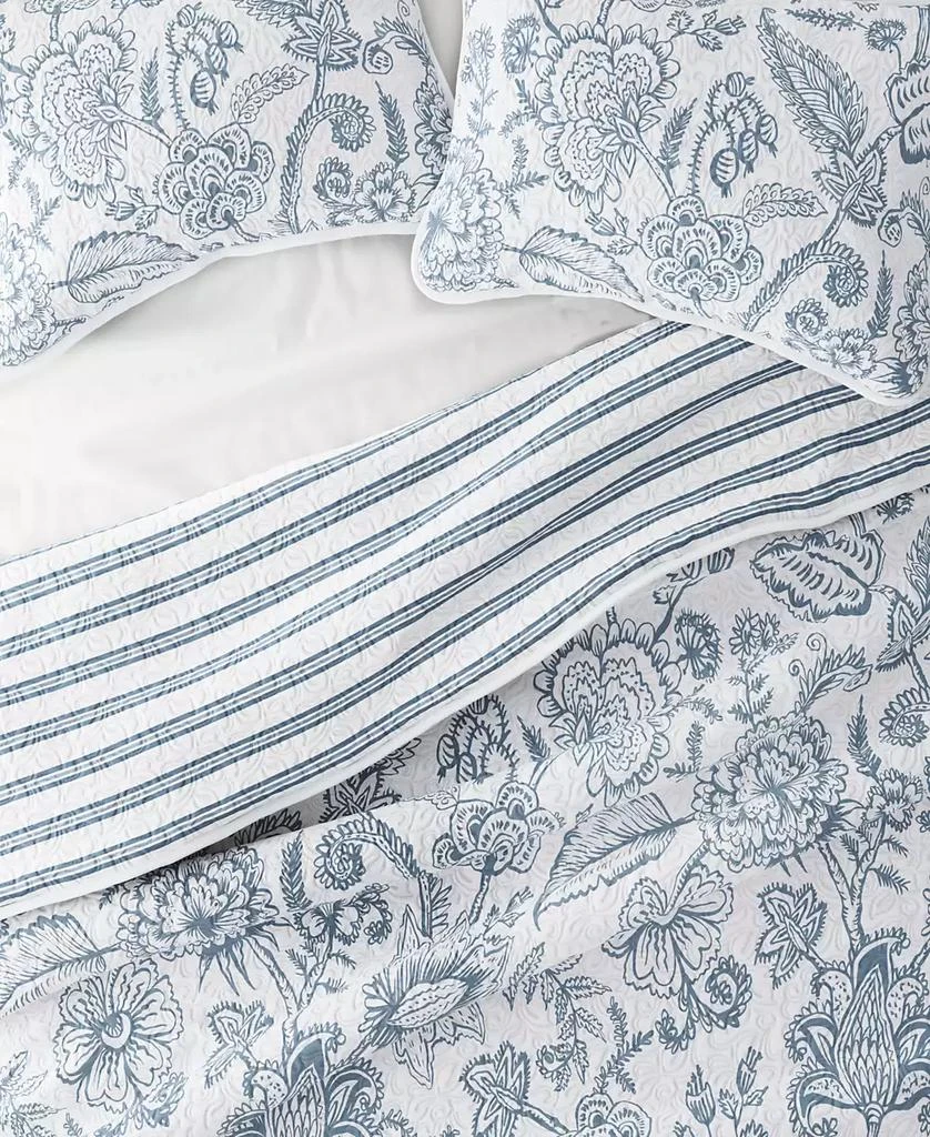 IENJOY HOME Jacobean and Stripe Reversible 2-Pc. Lightweight Quilt Set 9