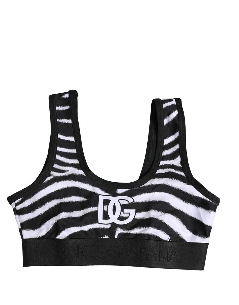 Dolce & Gabbana Cotton Logo Sports Bra Women's Underwear 1
