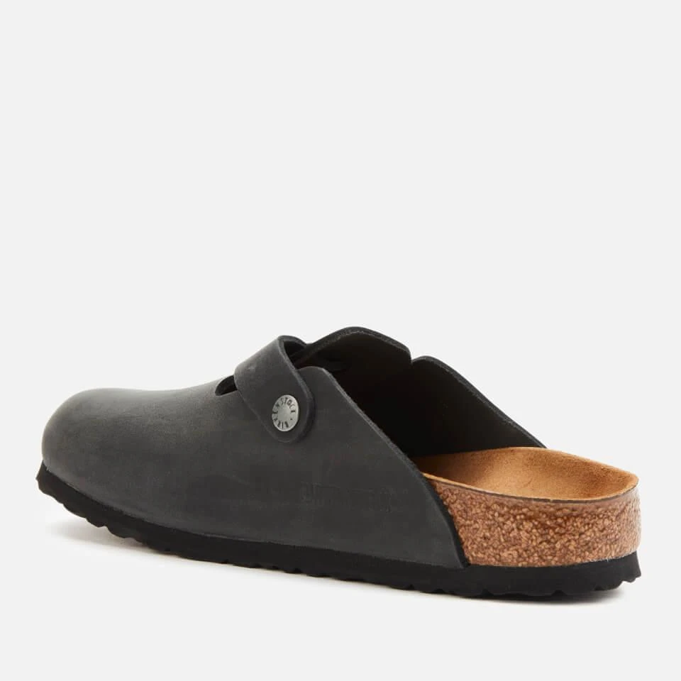 Birkenstock BIRKENSTOCK WOMEN'S BOSTON OILED LEATHER MULES - BLACK 2