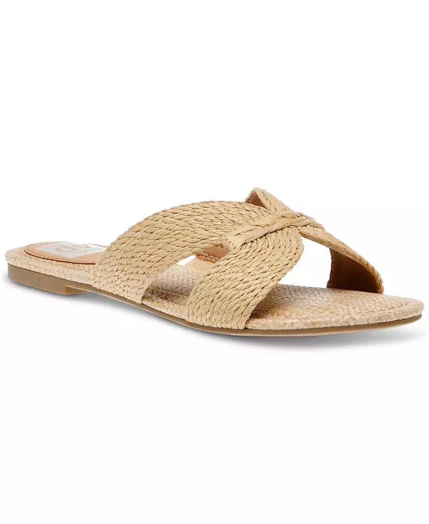 DV Dolce Vita Geeya Raffia Criss Cross Strap Slide Sandals 1