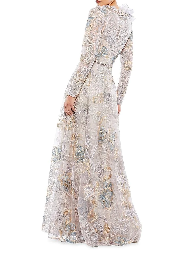 Mac Duggal Embellished Rose-Applique Gown 2