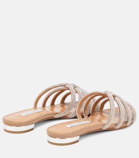 Aquazzura Moondust embellished leather sandals 3