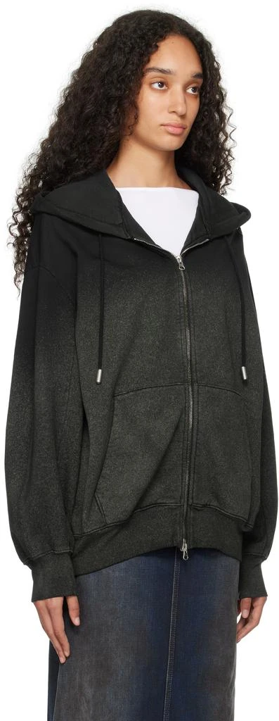 Eckhaus Latta Black Zip Hoodie 2