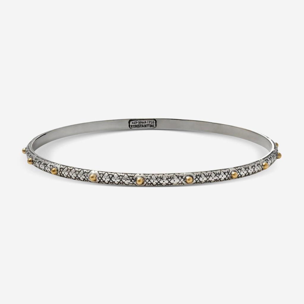 Konstantino Konstantino Classics Sterling Silver & 18k Yellow Gold Bangle Bracelet BKJ184-130