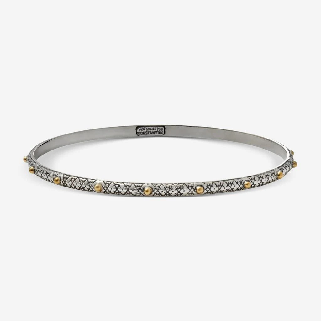 Konstantino Konstantino Classics Sterling Silver & 18k Yellow Gold Bangle Bracelet BKJ184-130 1