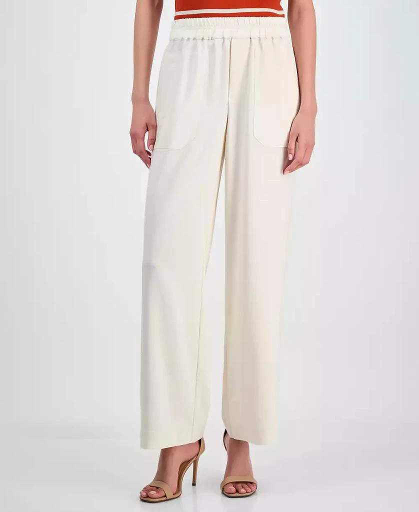 Tahari Women's Pull-On High-Rise Wide-Leg Pants 3