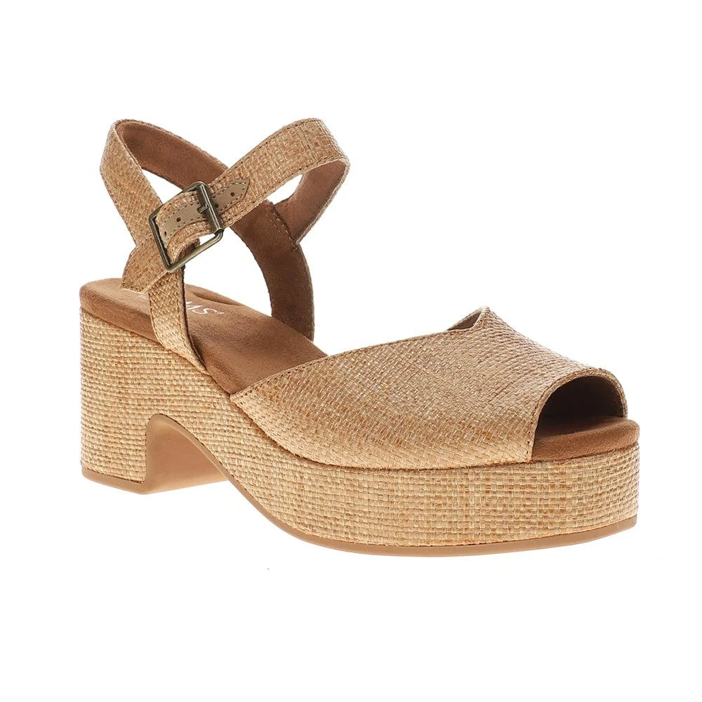 TOMS Isla Peep Toe Platform Block Heel Sandals 2
