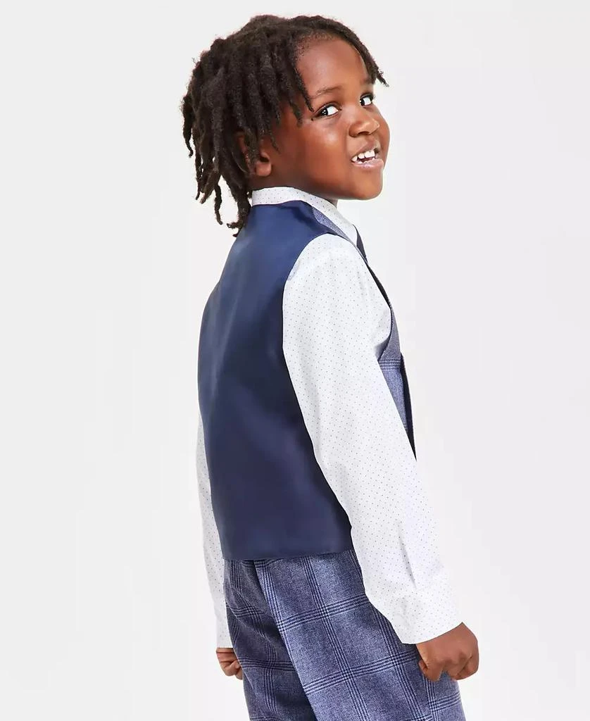 Nautica Toddler and Little Boys Shirt, Windowpane Vest, Pants & Neck Tie Set, 4 piece 2
