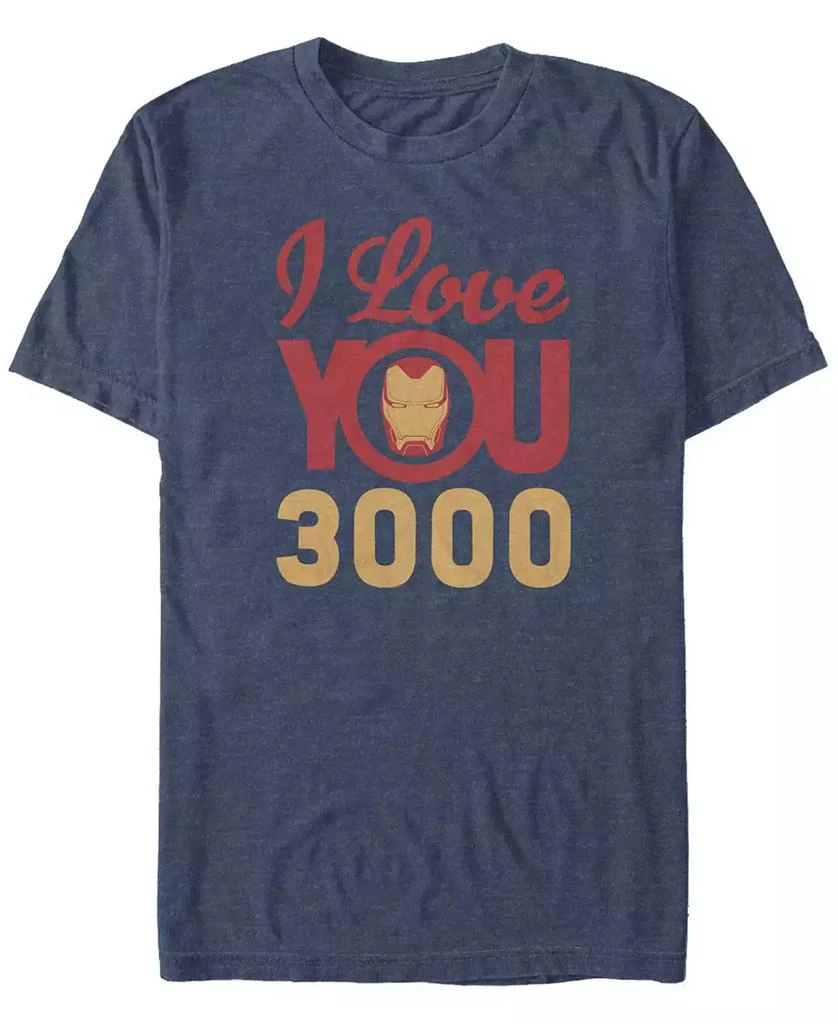 Marvel Marvel Men's Avengers Endgame Iron Man Face I Love You 3000, Short Sleeve T-shirt 1