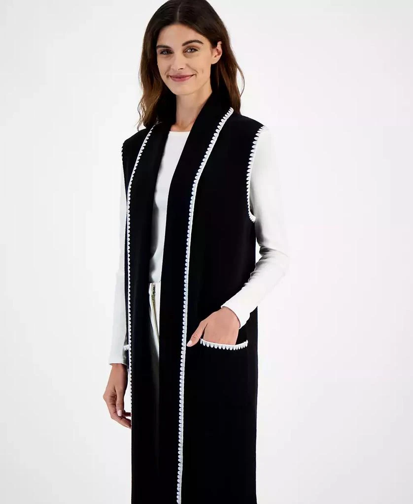 Tahari Women's Open-Front Sleeveless Cardigan 3