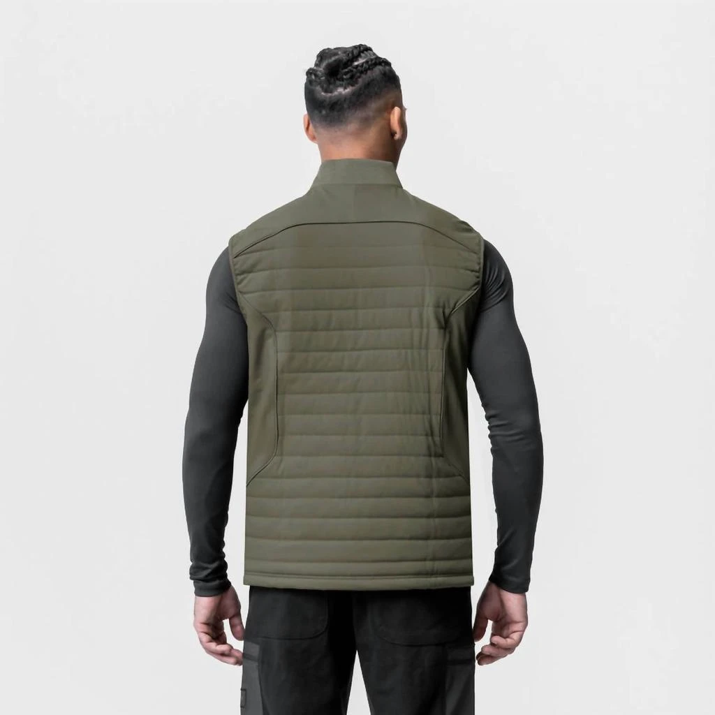 ASRV Men's Insulated Run Vest In Dark Olive 2