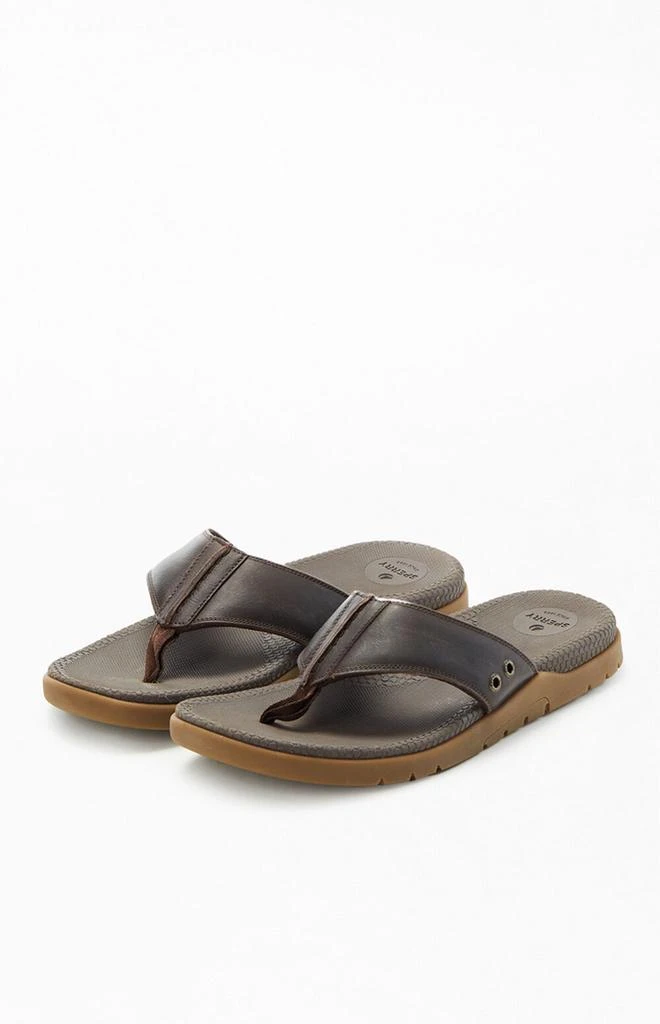 Sperry Brown Santa Cruz II Thong Sandals 2