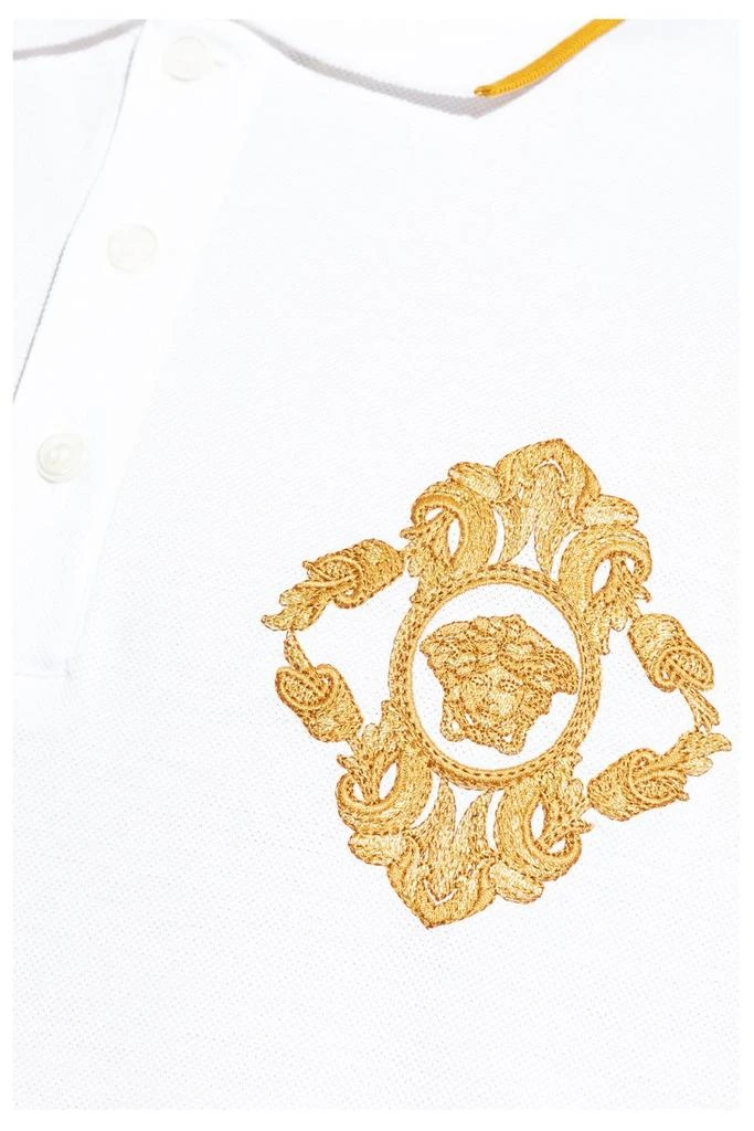 Versace Versace Medusa Head Embroidered Short-Sleeved Polo Shirt 3