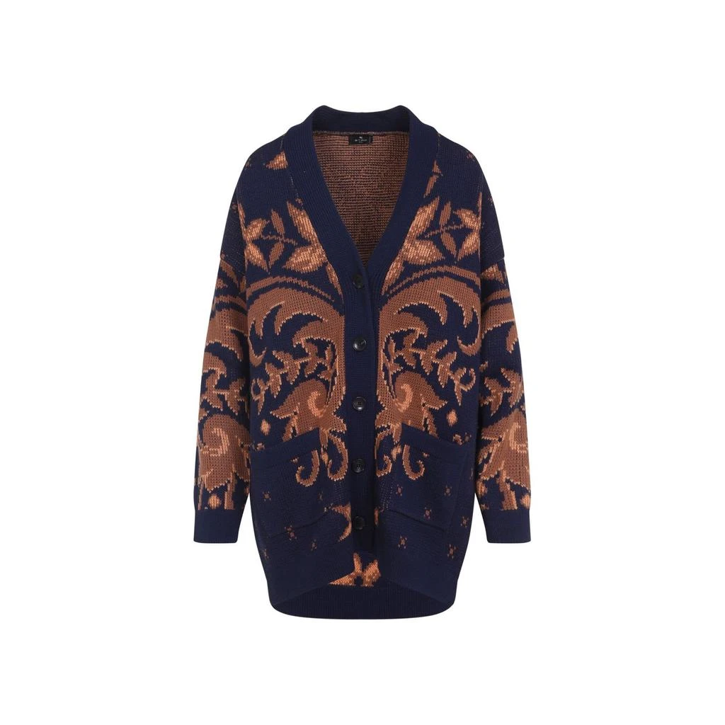ETRO Etro Pattern-Jacquard Button-Up Cardigan 1
