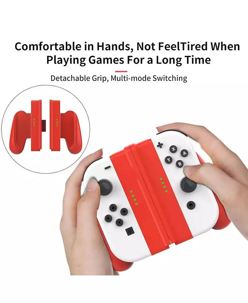 DOYO Red Detachable Controller Holder Grip For JOY CON Gamepad Nintend Switch Oled,Attachments 5