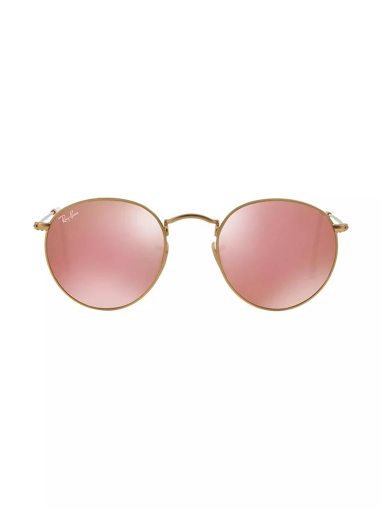 Ray-Ban RB3447 53MM Mirrored Round Sunglasses 1
