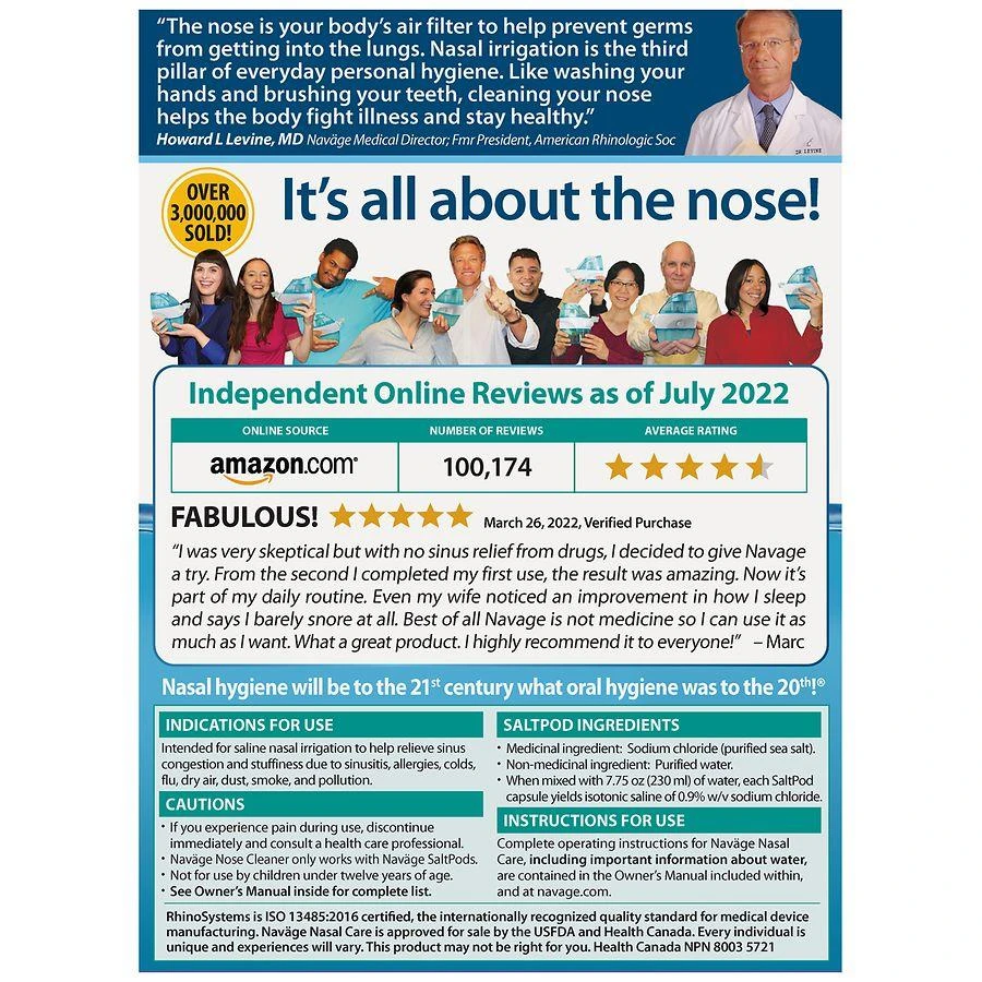 Navage Saline Nasal Irrigation Starter Kit 6