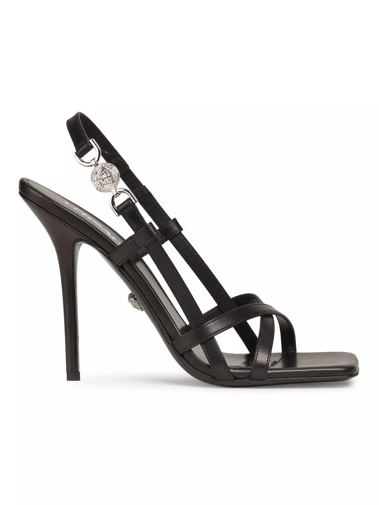 Versace Medusa 95MM Leather Slingback Sandals 1