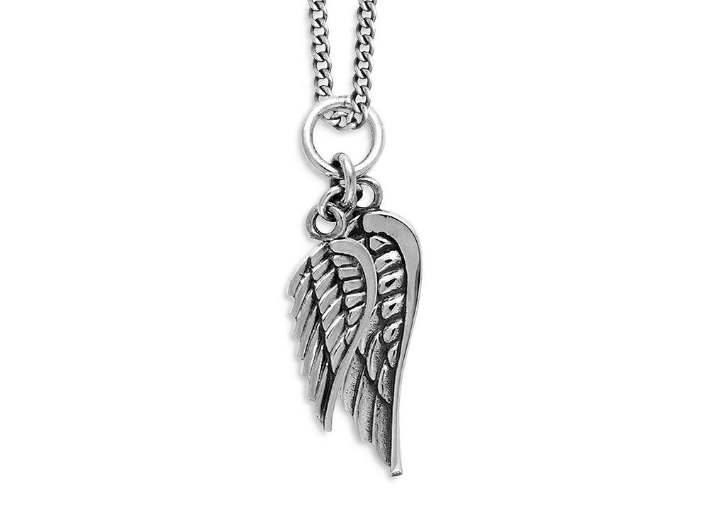 King Baby Double Wing Pendant Necklace, 24" 1