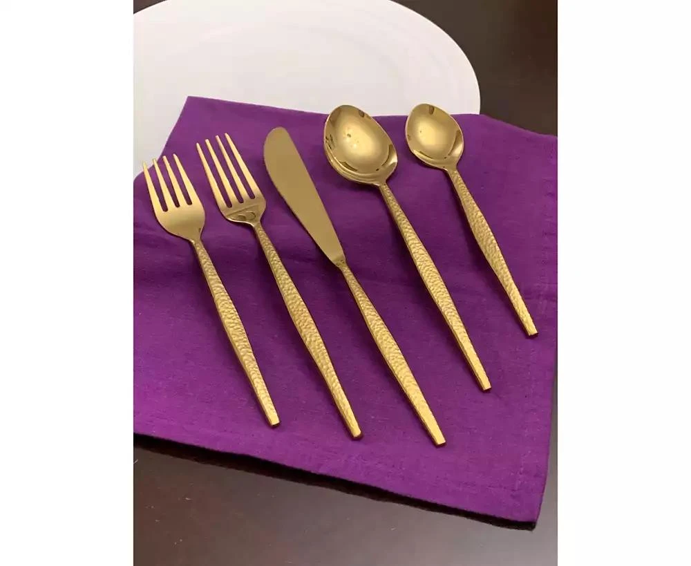 Vibhsa 20 Piece Gold Flatware Set, Service for 4