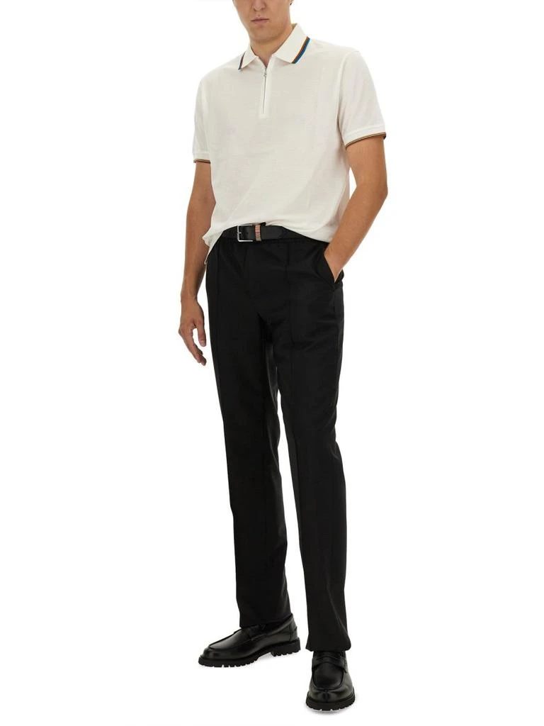 Paul Smith Paul Smith Signature Stripe Trim Zip Polo Shirt 3