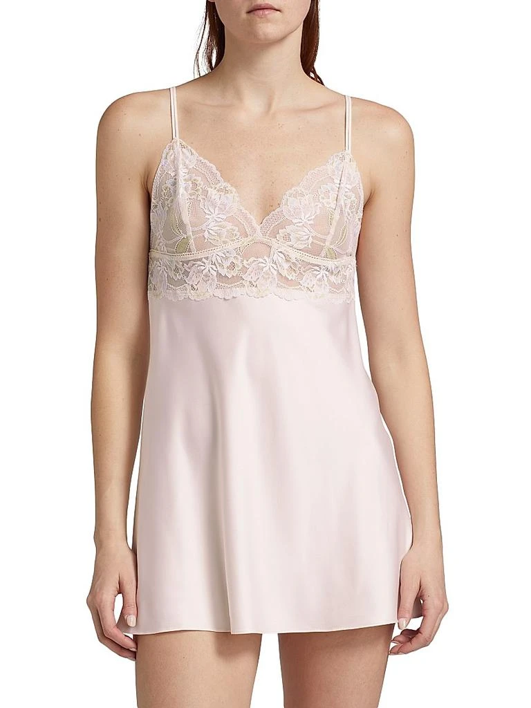 In Bloom Lacey Satin & Lace Sweetheart Chemise 3