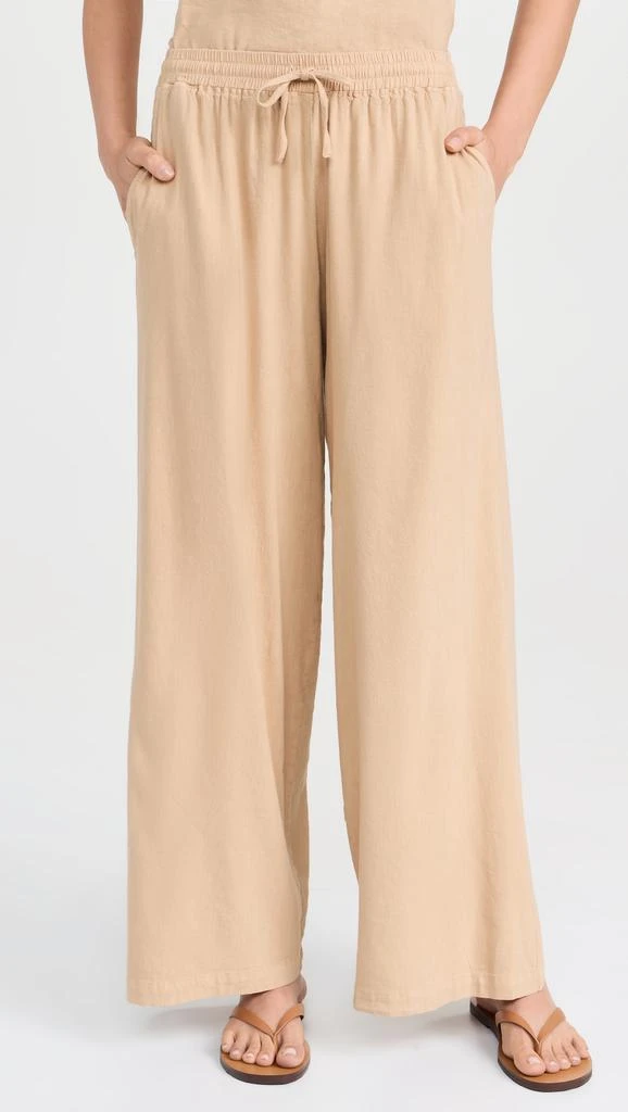 MONROW Linen Wide Leg Pants 6