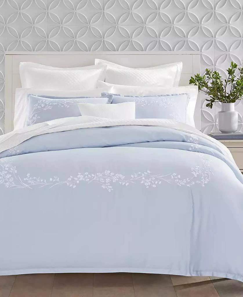 Charter Club CLOSEOUT! Garden Stems 3-Pc. Duvet Cover Set, Full/Queen, Exclusively at Macy’s 1