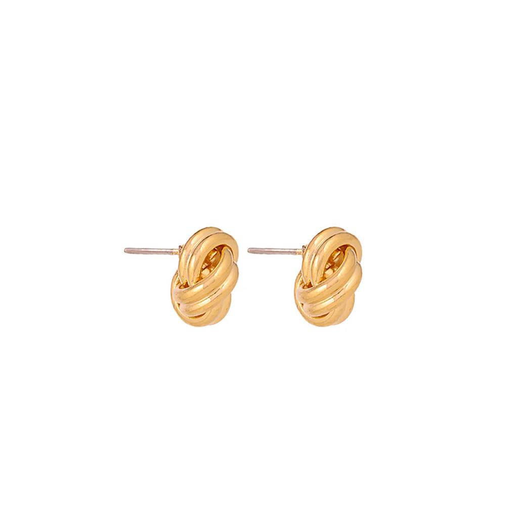 Susan Caplan Vintage 1980s vintage love knot ribbed earrings