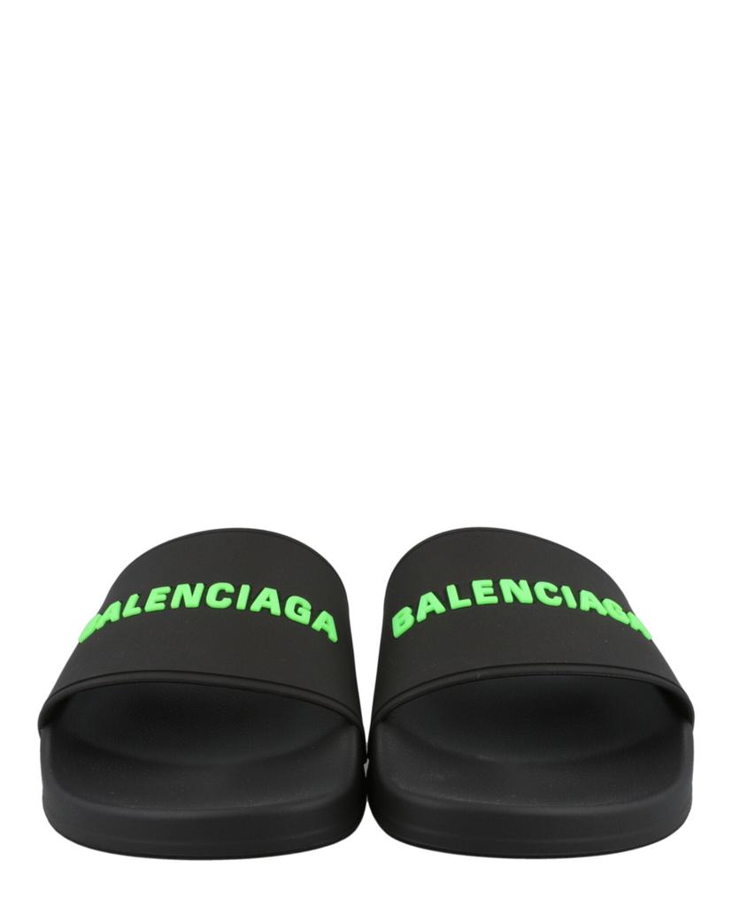 サンダル・ミュール LOGO POOL SLIDES Balenciaga Logo Pool Slides - Slippers - Save Extra 10% OFF