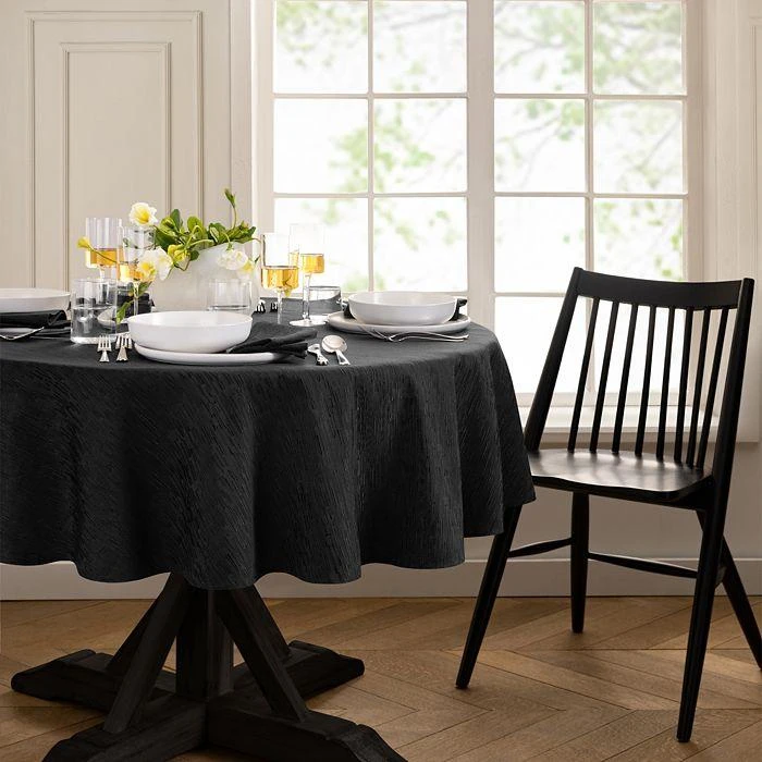 Elrene Home Fashions Continental Solid Texture Water and Stain Resistant Round Tablecloth, 90" 3