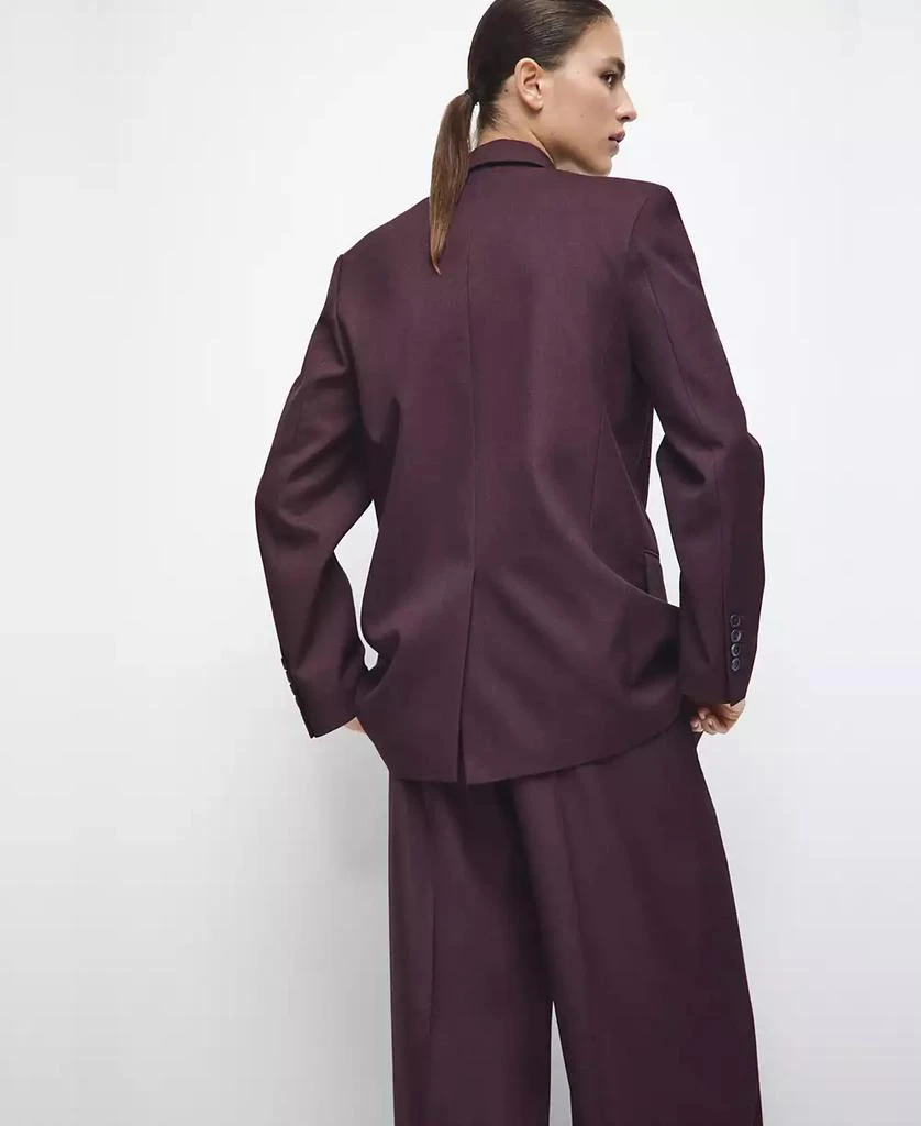Mango Women
s Lapel Pockets Straight Suit Jacket 4