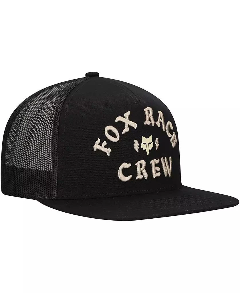 Fox Men's Black Fox Racing Race Crew Trucker Snapback Hat 3
