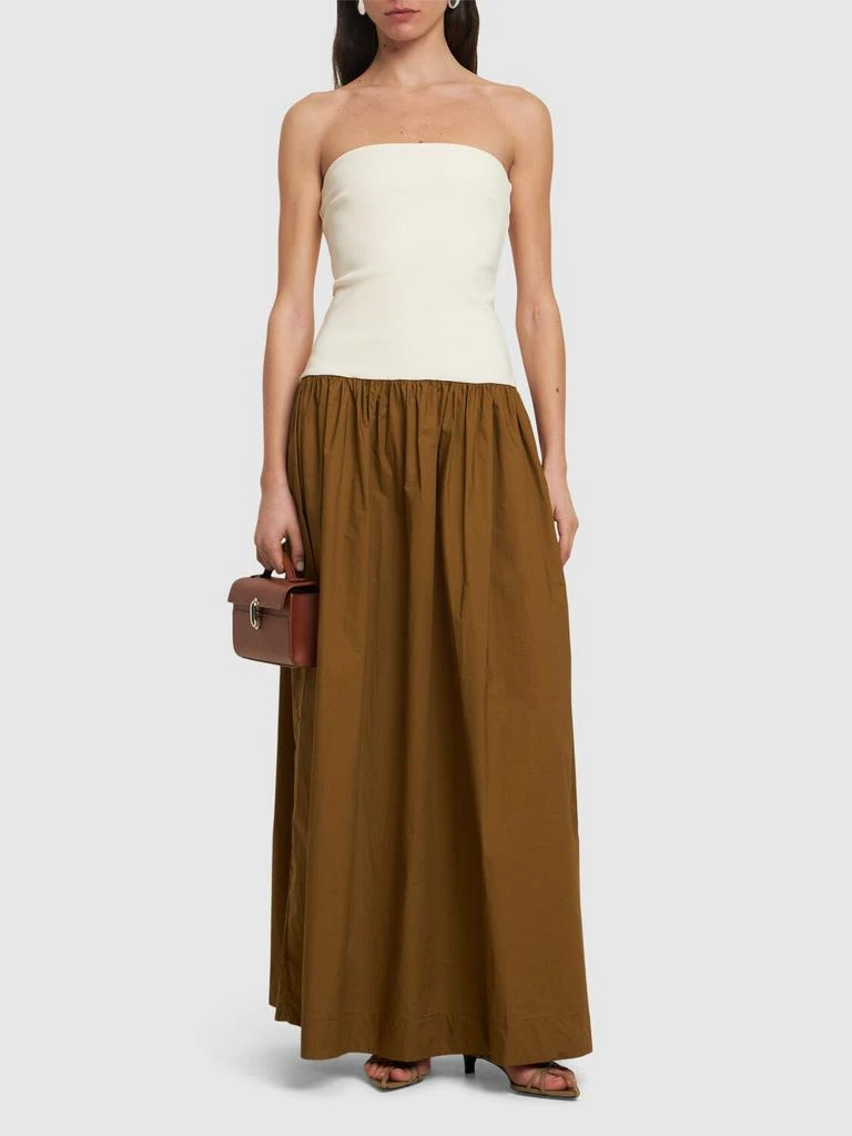 Esse Studios Duo Knit & Poplin Strapless Dress 1