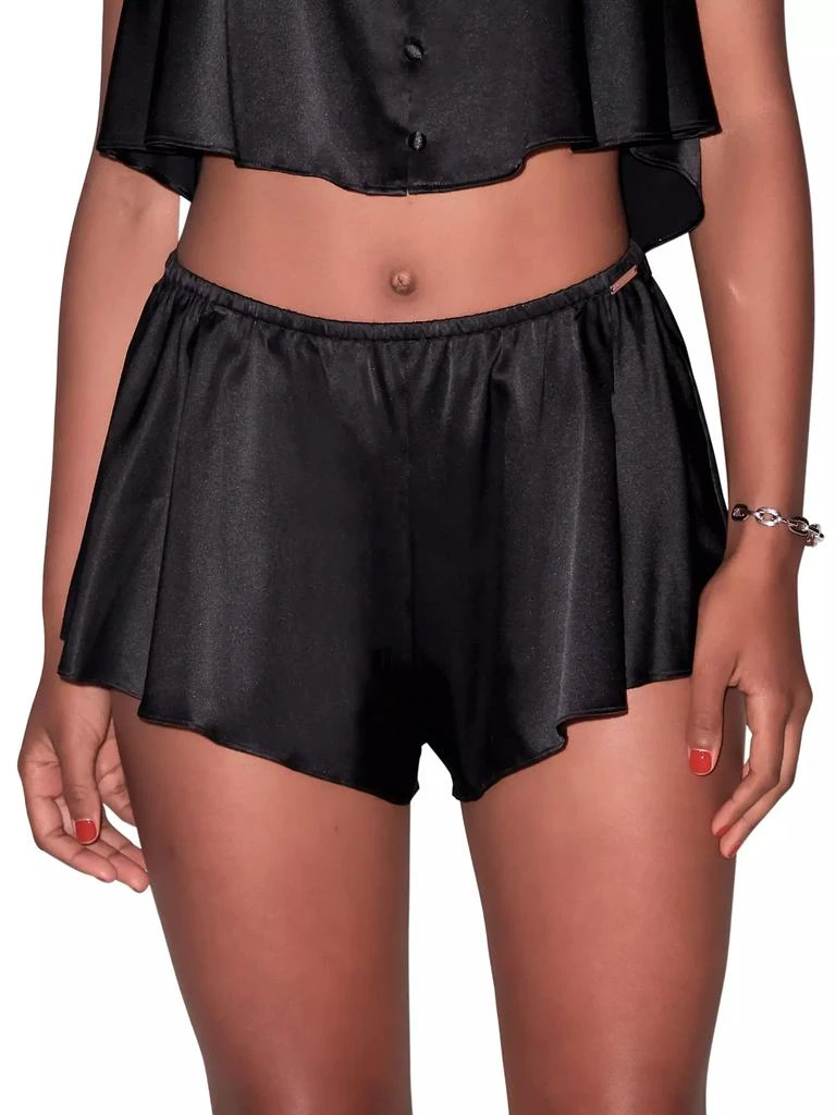 Fleur du Mal Flutter Stretch-Silk Shorts 3