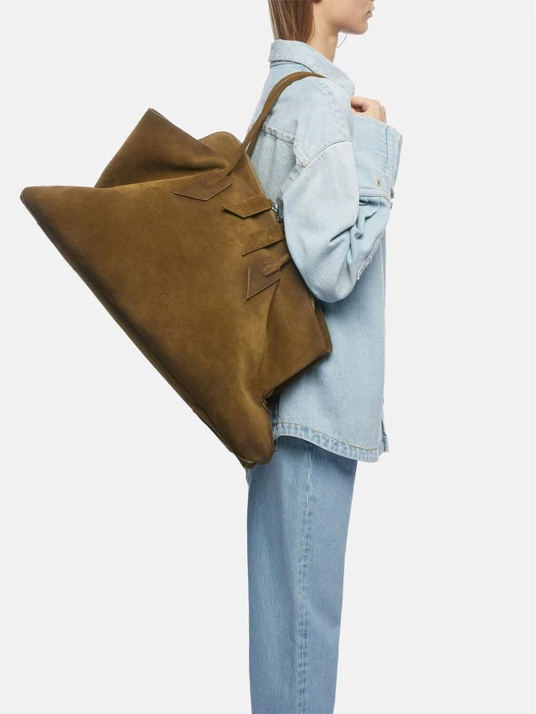 The Attico Large La Passeggiata Suede Tote Bag 1
