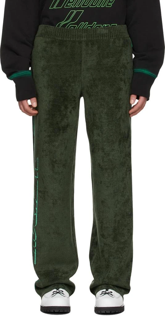 We11done Green Viscose Lounge Pants 1