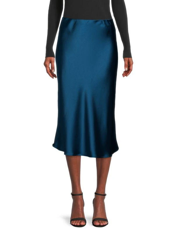 Renee C. Satin Midi Skirt 1