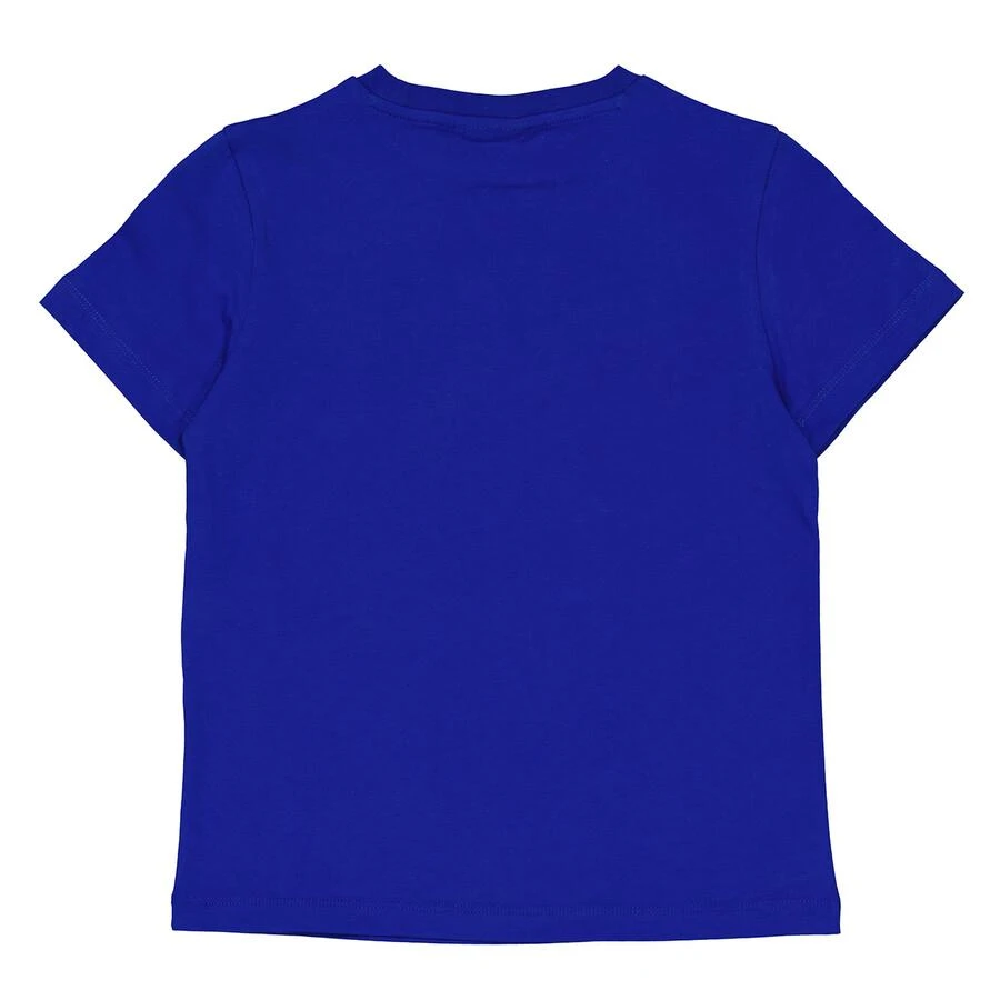 Save The Duck Kids Cyber Blue Smiley Logo Print T-Shirt 2