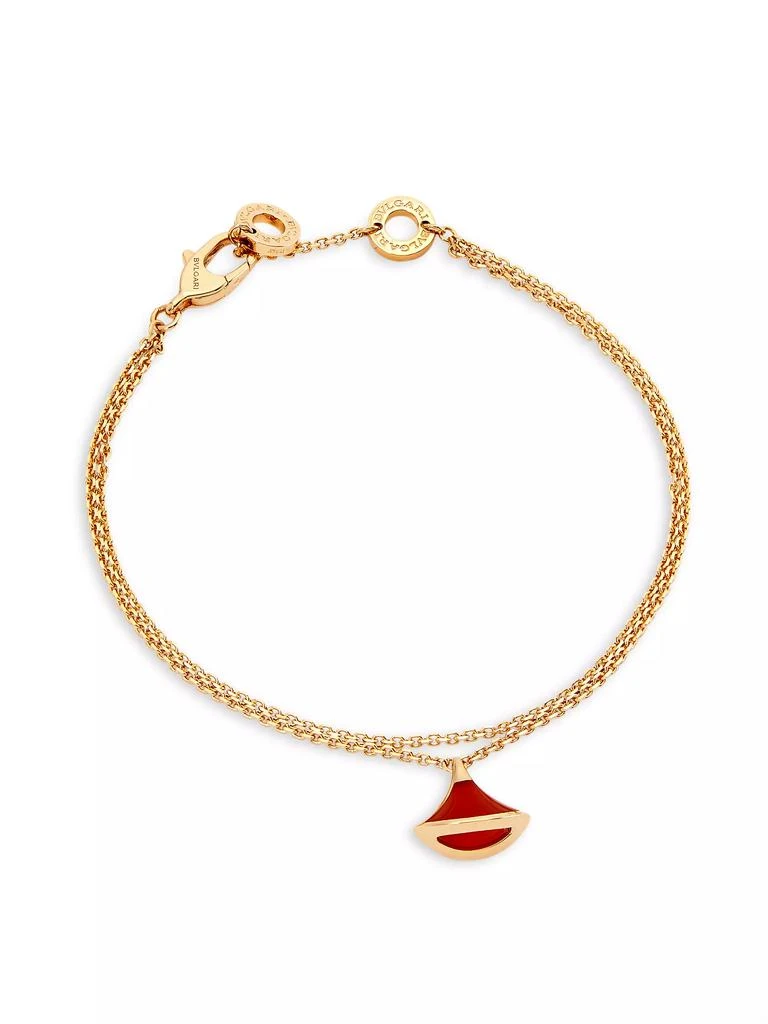 BVLGARI Divas' Dream 18K Rose Gold & Carnelian Pendant Double-Strand Bracelet 1