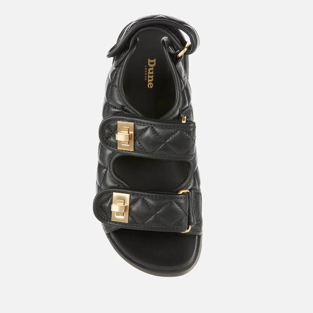 Dune Dune Women's Lockstock Leather Double Strap Sandals - Black 3