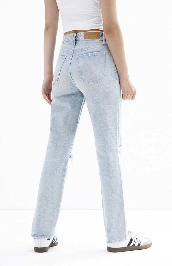 PacSun Light Indigo Distressed Dad Jeans 4